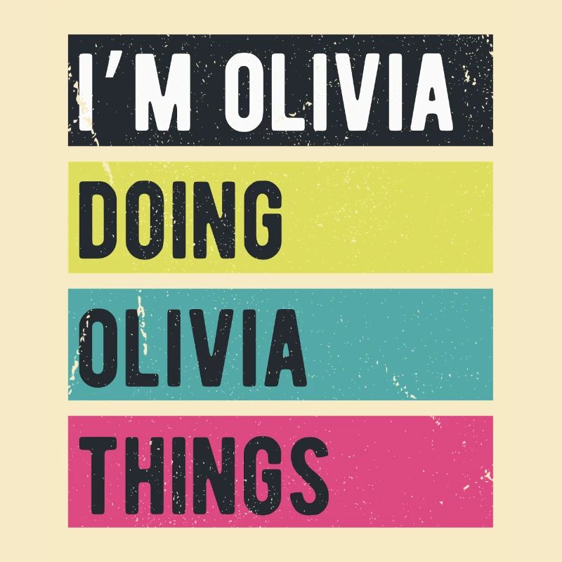 Ich bin Olivia und mache Olivia Dinge Retrofarben
