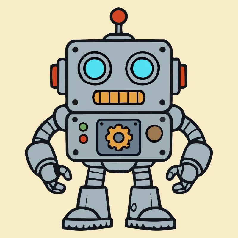 Retro Robot Pop Art