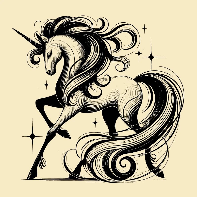 Raffinierte Einhorn-Silhouette
