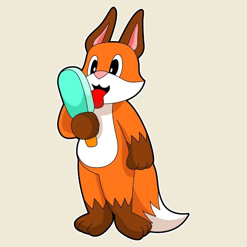 Fuchs Eis am Stiel