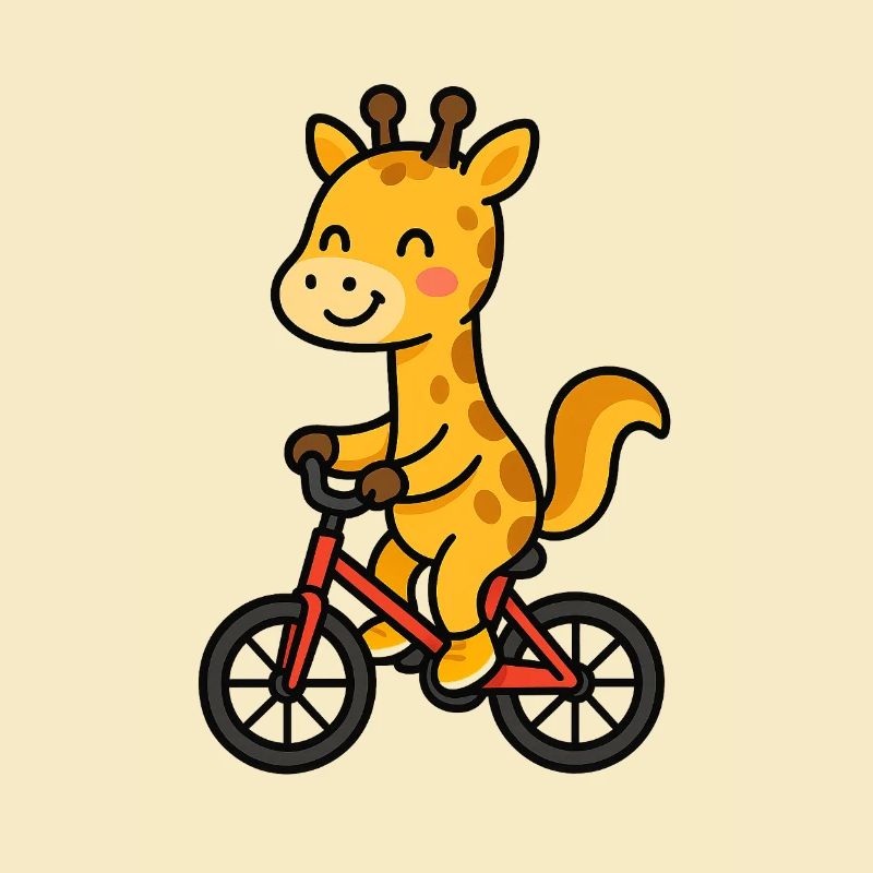 Girafe à vélo