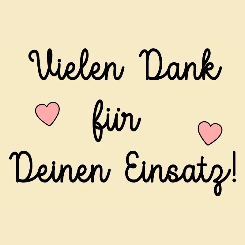 Vielen Dank Einsatz Unterstützung