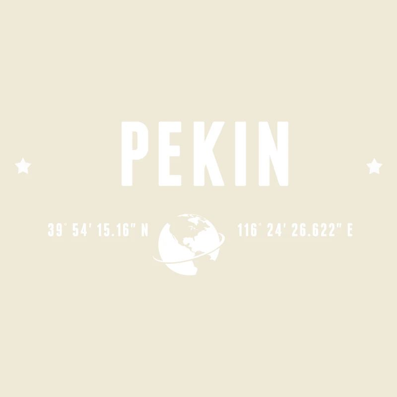 Beijing Stylized Geographical Coordinates