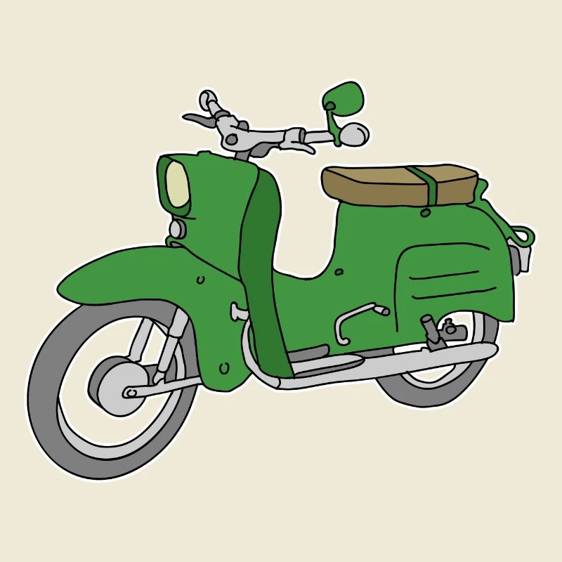 Green scooter Simson "Schwalbe"