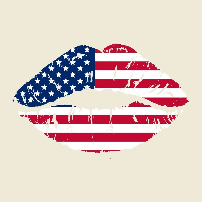 Bouche de drapeau USA