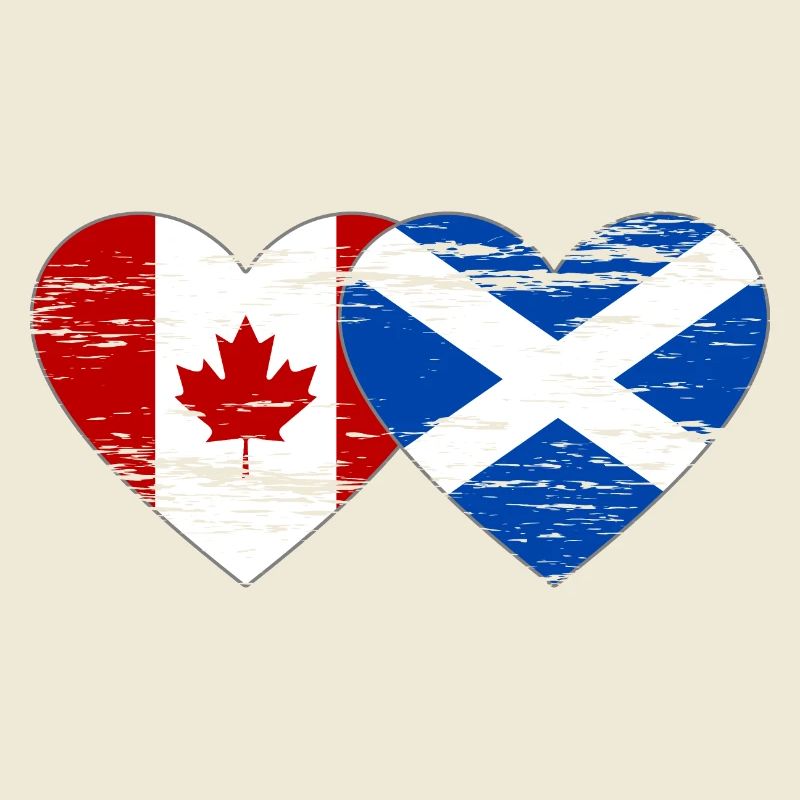 Canada Ecosse drapeau coeur utilisé