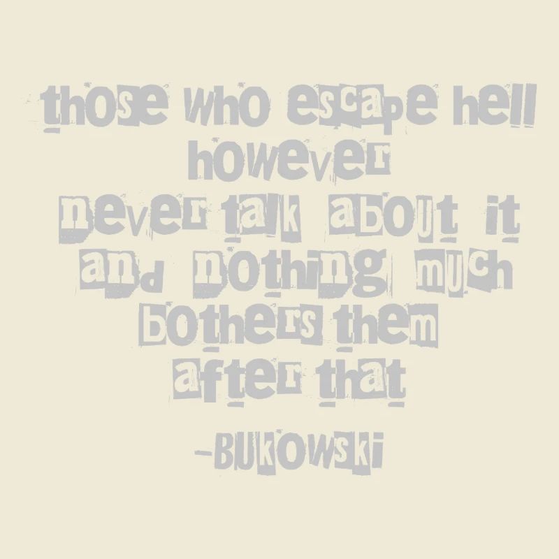 Typographie des citations usées de Bukowski