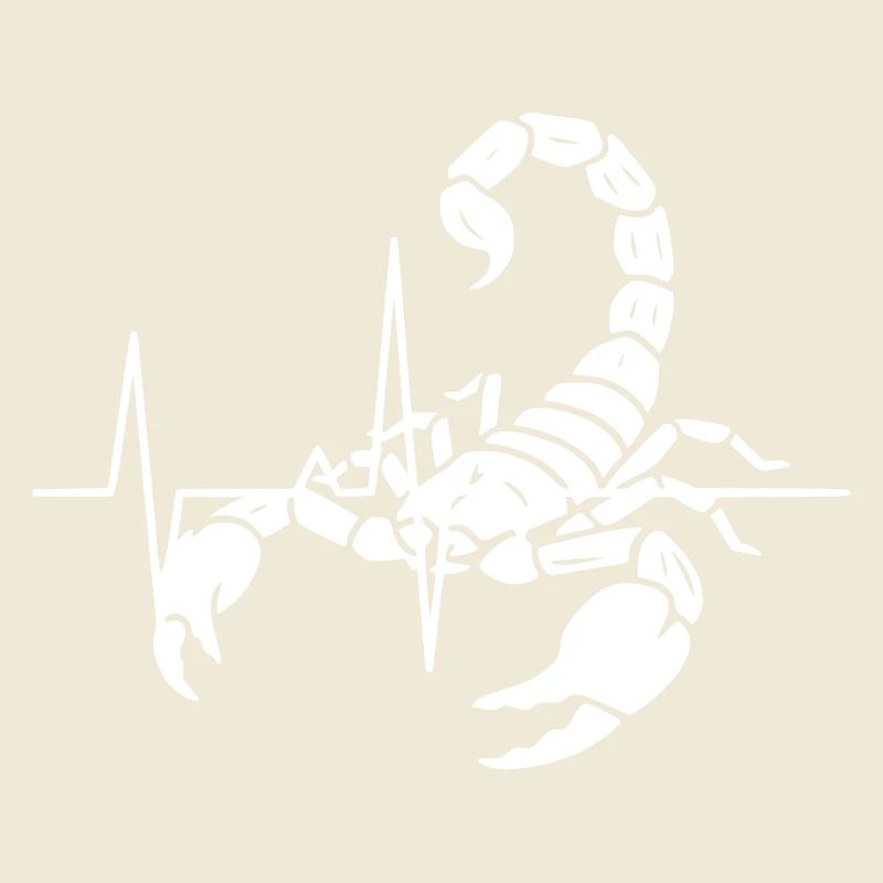 Scorpio Silhouette ECG Clean Vector