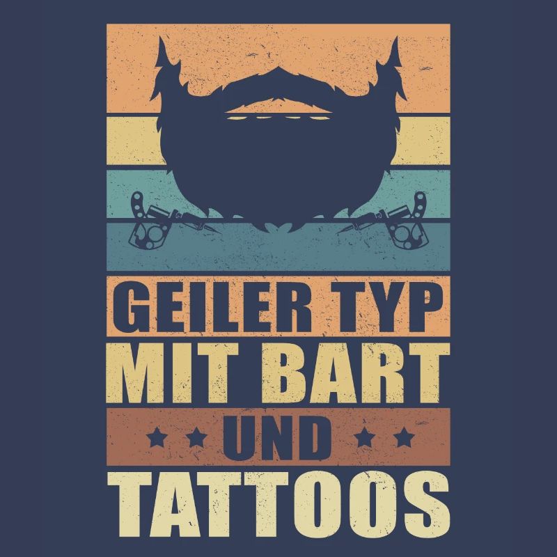 Geiler Typ mit Bart Tattoos Bartträger Geschenk