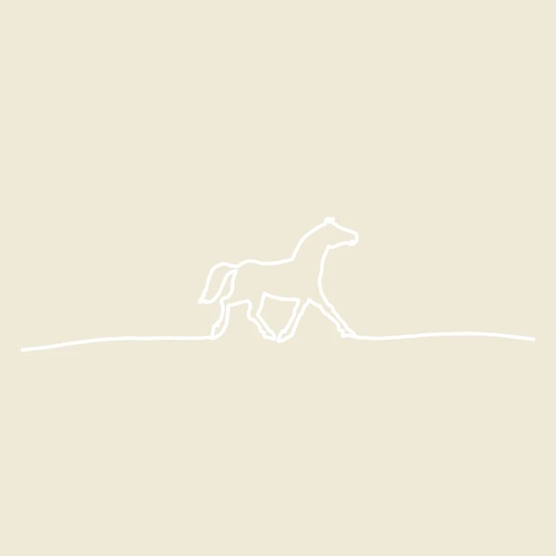 doux cheval - Lignes abstraite cheval idée cadeau