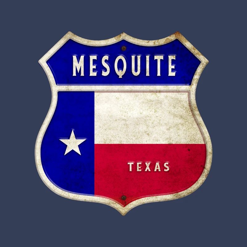 Design du drapeau Mesquite Texas Crest