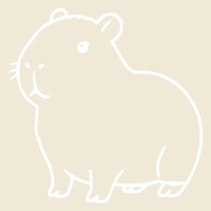 Capybara capybara blanc