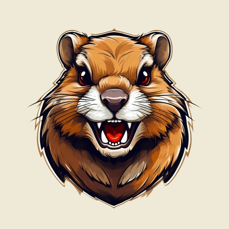 Wild angry animal pugnacious combative gopher