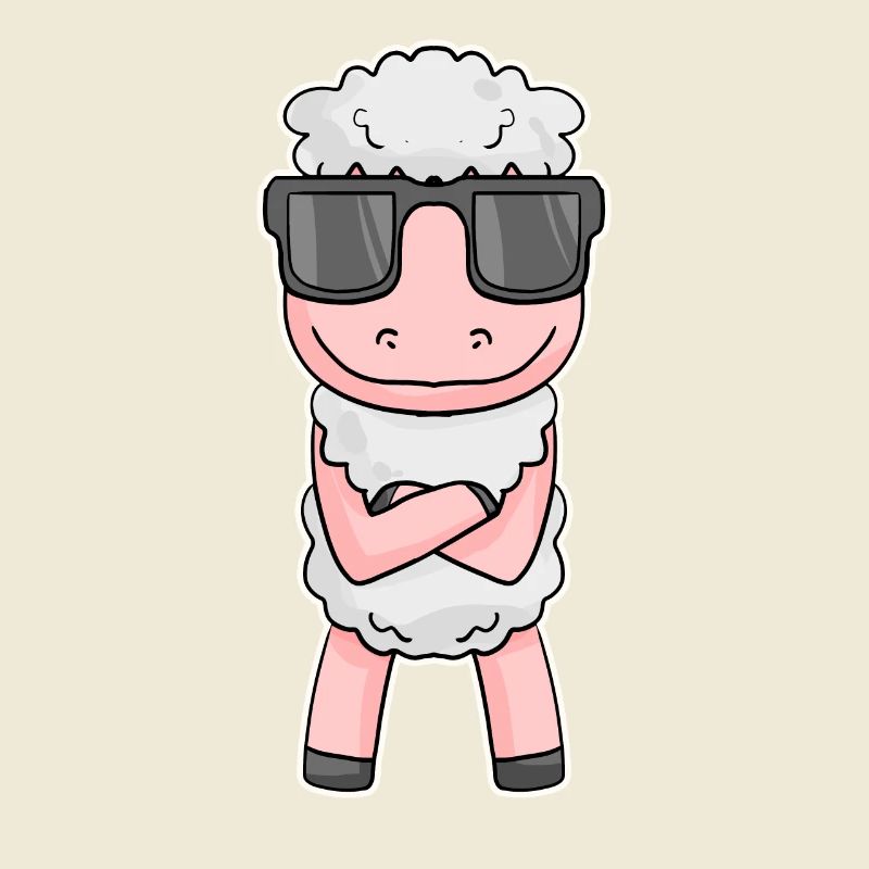 Sheep with glasses