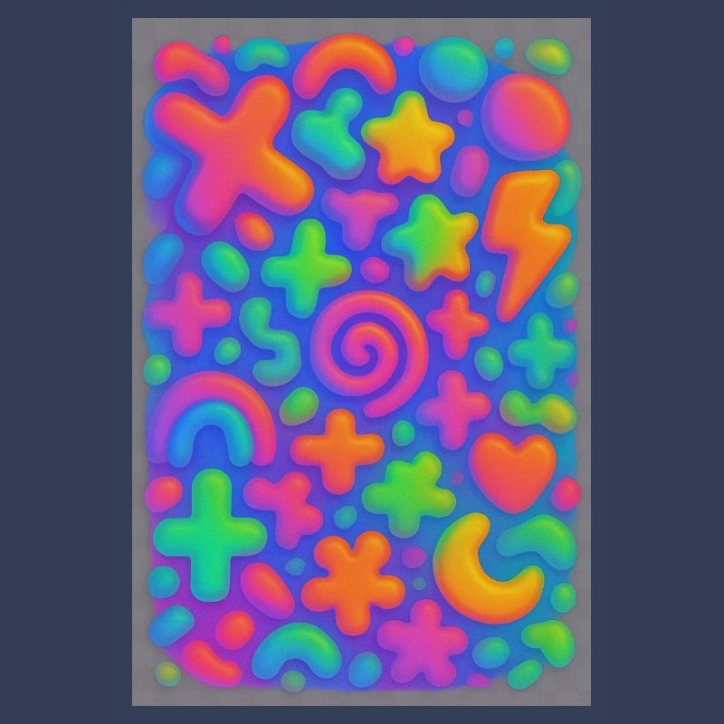 Neon Overload – Overlapping 3D Pop Art Explosion