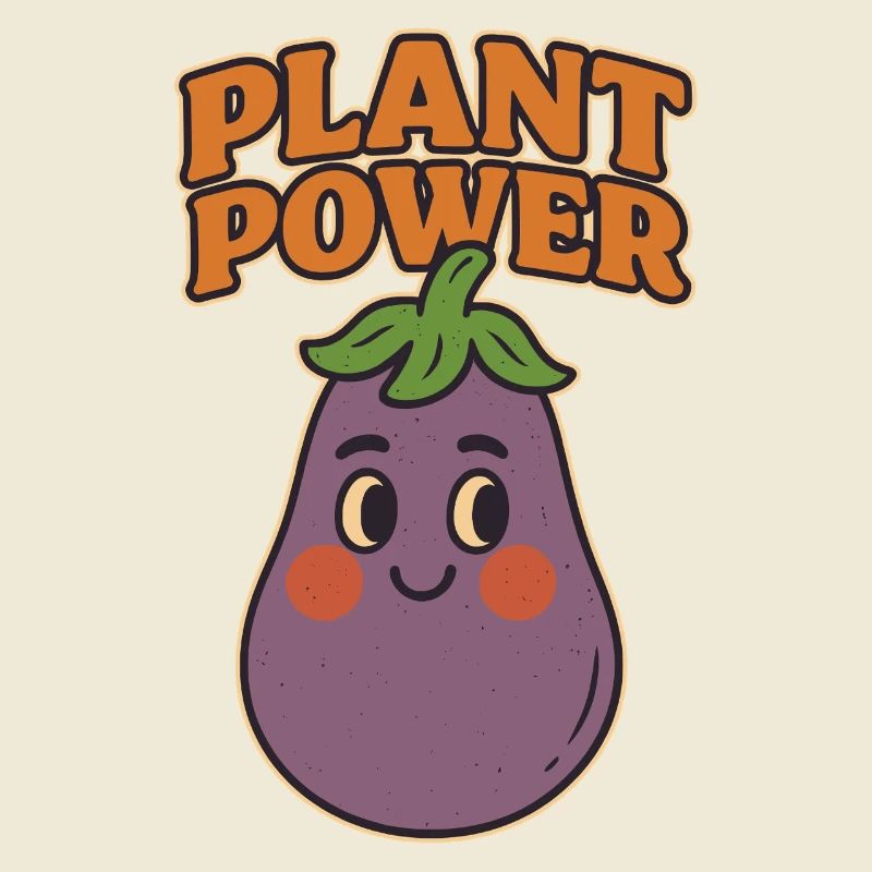 Playful eggplant with a message