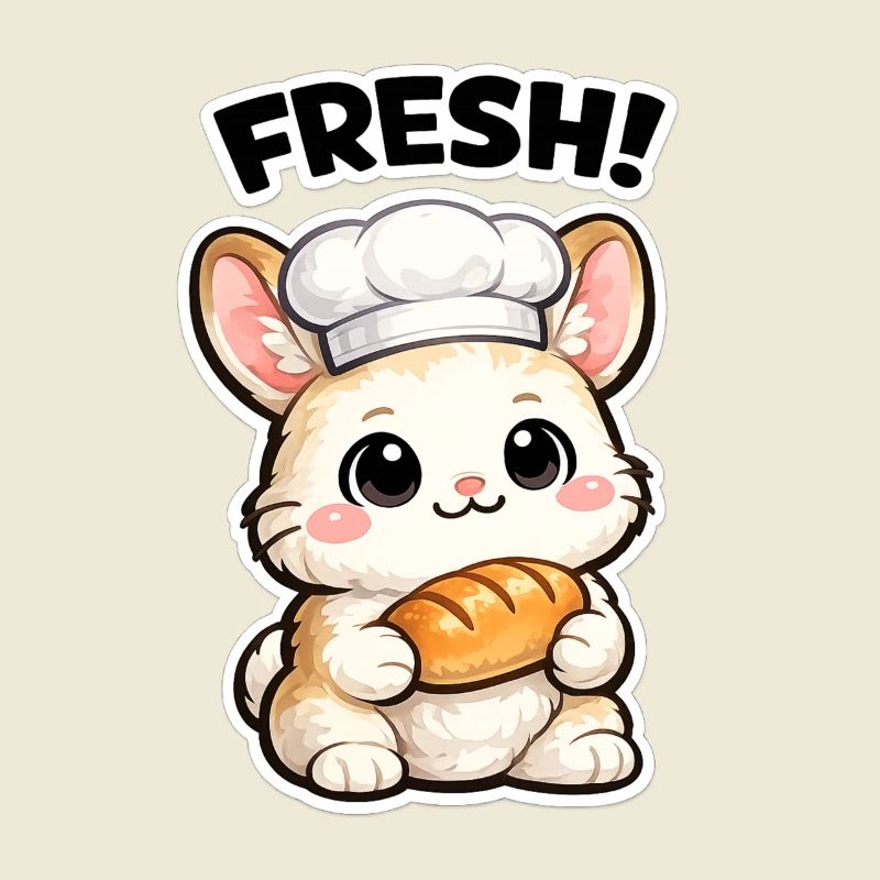 Kitchen bunny with fresh bread