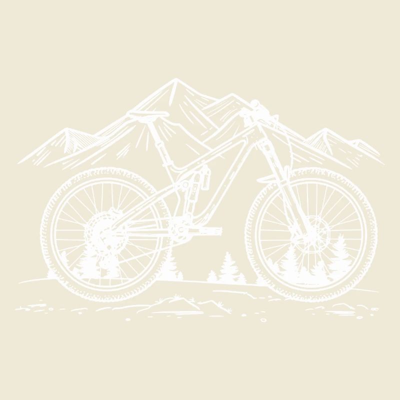 Mountain Biking Drawing