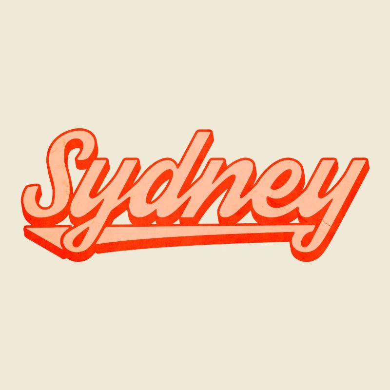 Sydney Retro Script Logo