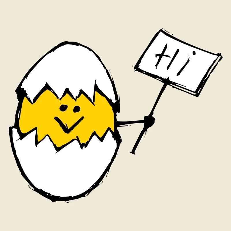 Hi Egg Design White Shell