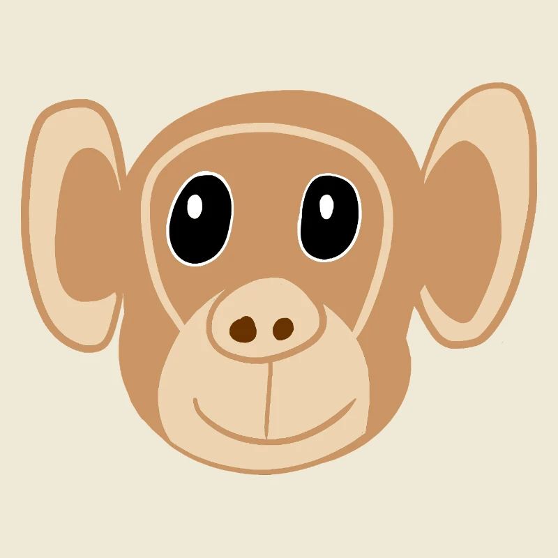 Cute Monkey Face Print Monkey Monkey Kids