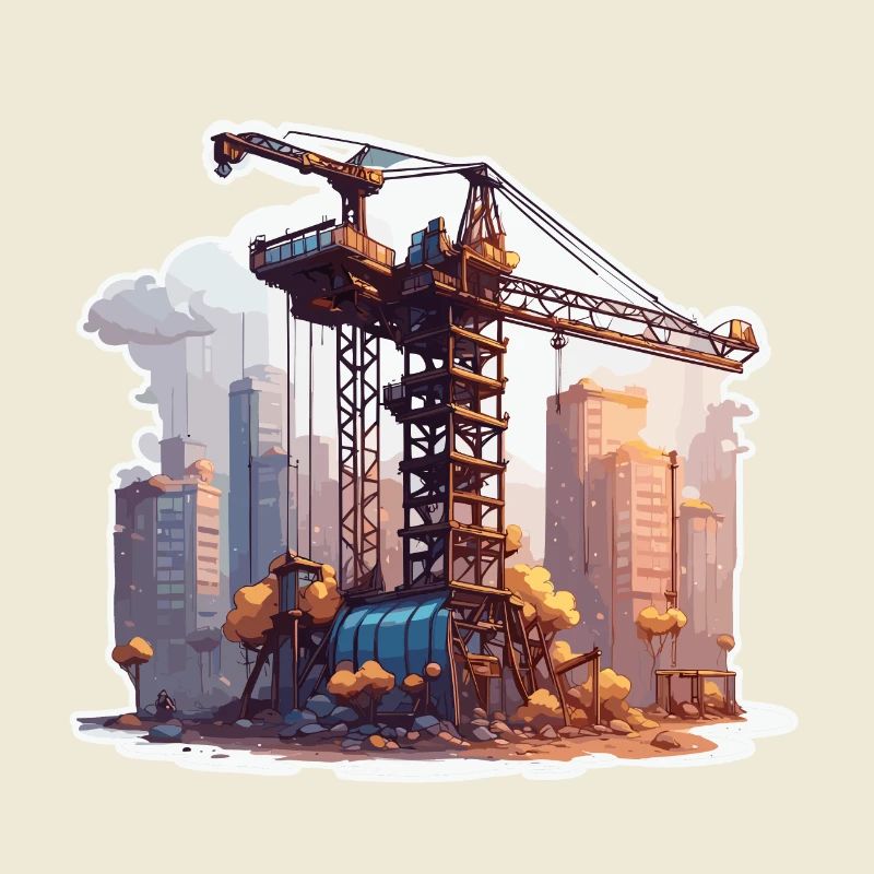 Kran / Baustelle / Seilwinde / Kransystem