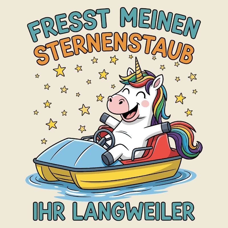 Einhorn Tretbootfahrt