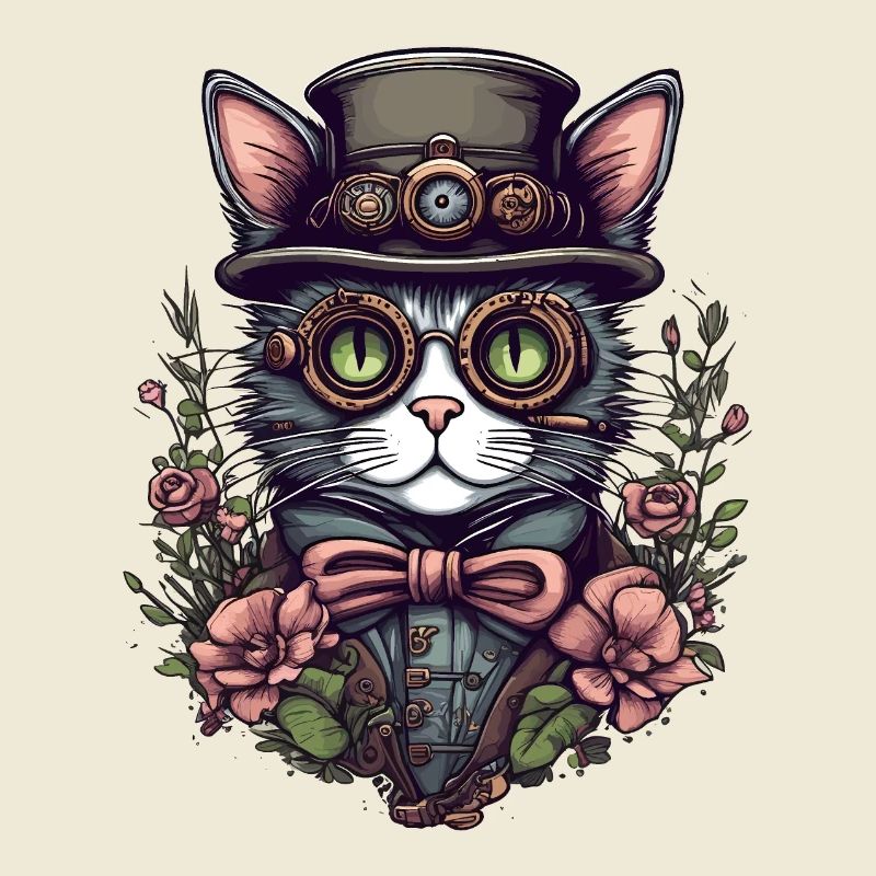 Chat steampunk