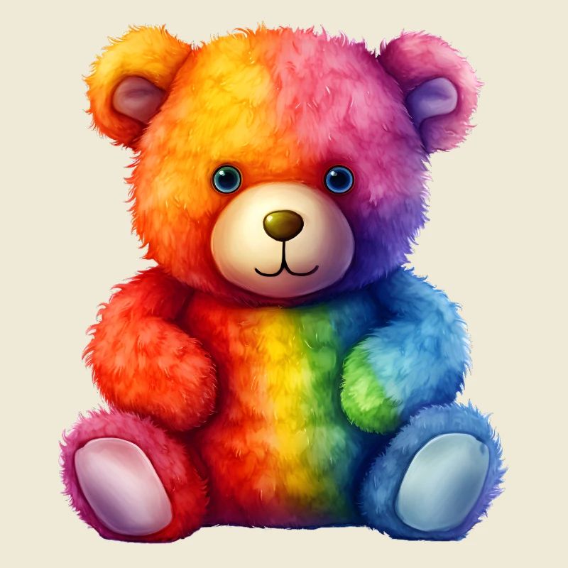 Rainbow Plush Bear Hug