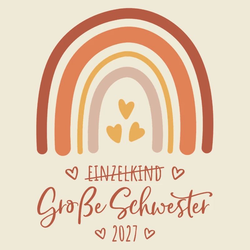 Große Schwester 2027 Boho Regenbogen 