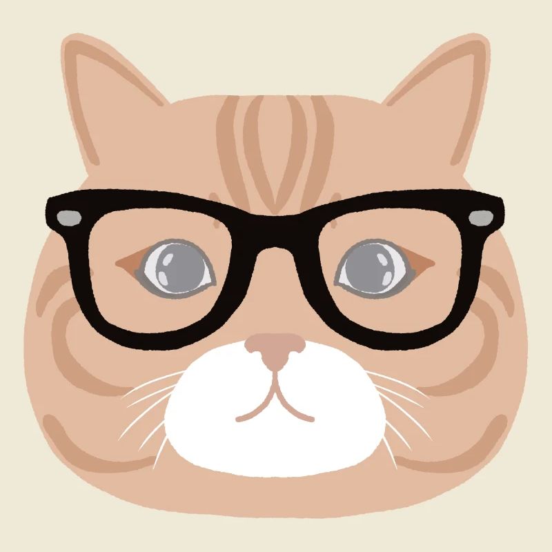 Chat à lunette