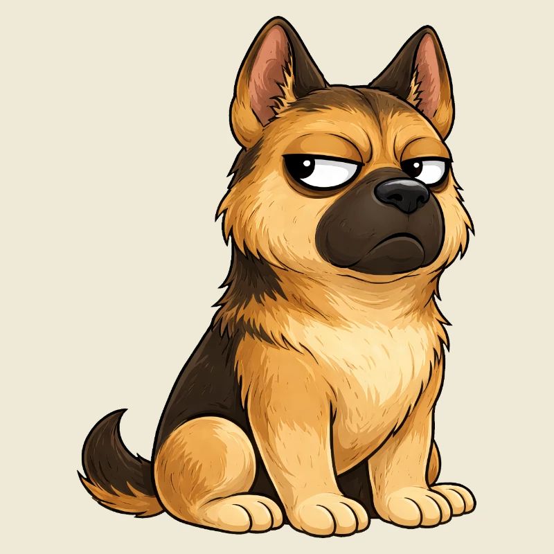 Cool Dog German Shepherd Skeptical
