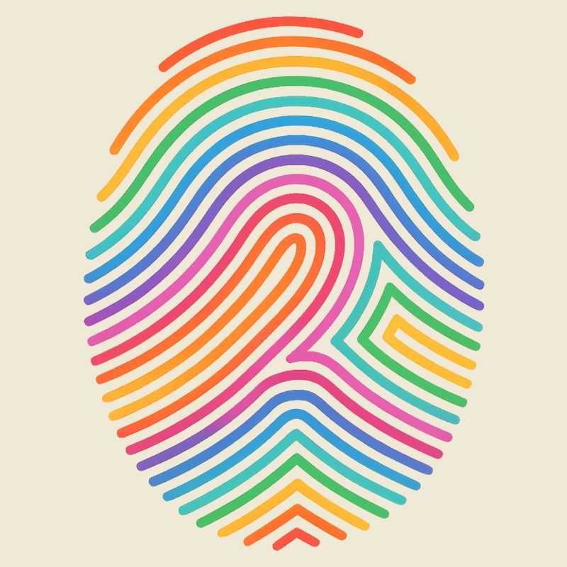 Rainbow Fingerprint Pattern