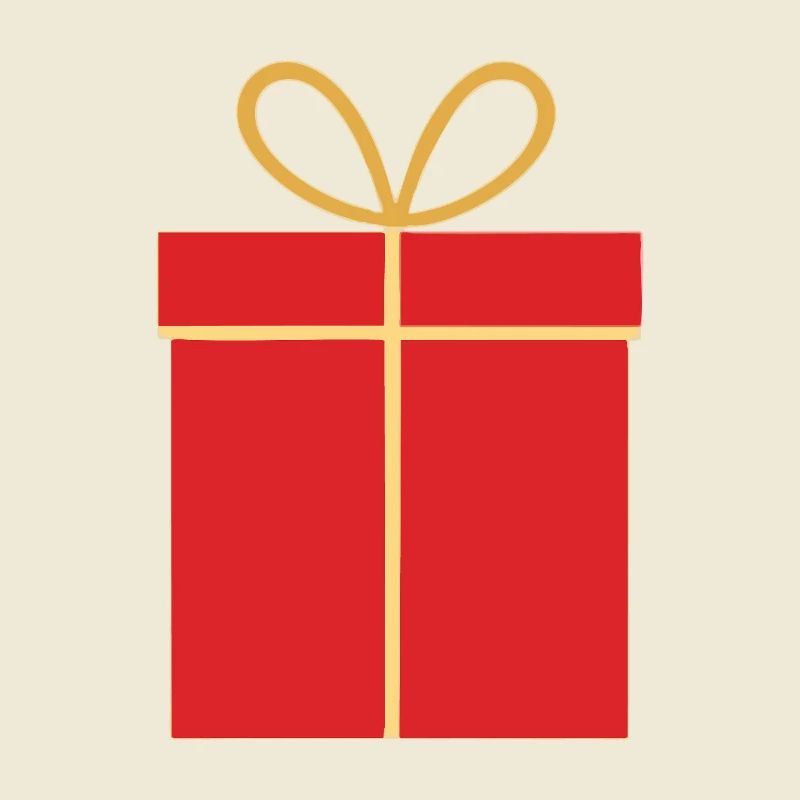 Weihnachtsgeschenk, rote Geschenkbox