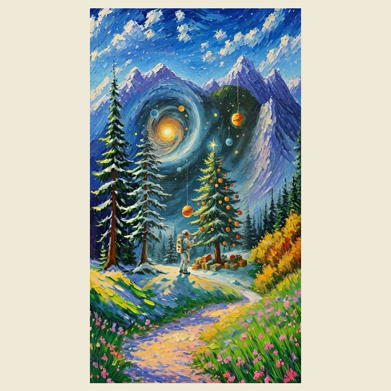 Arbre de Noël dans l’espace Arbre de Noël dans l’espace