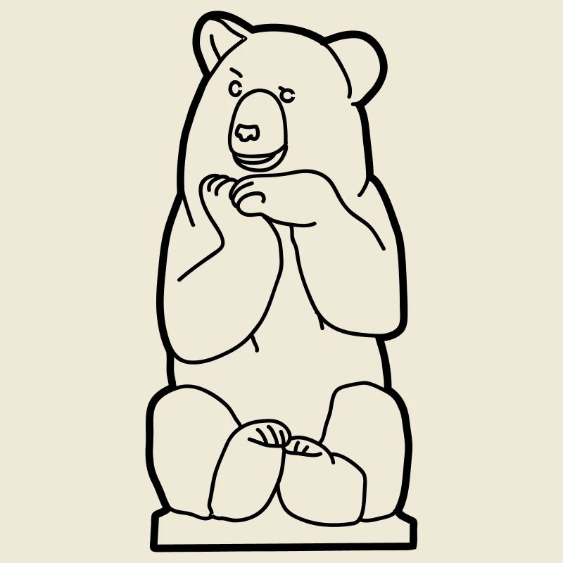 Berlin bear, sitting
