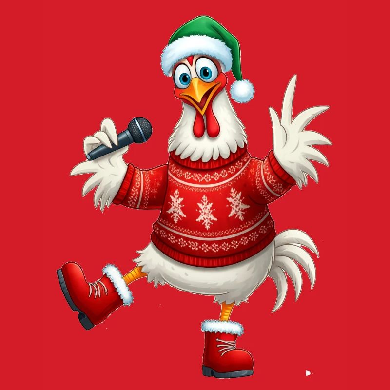 Pull de poule chantante de vacances