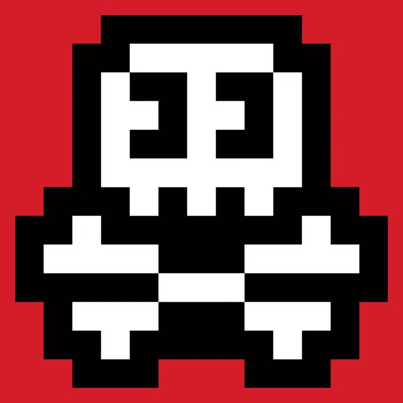 8bit cute skull
