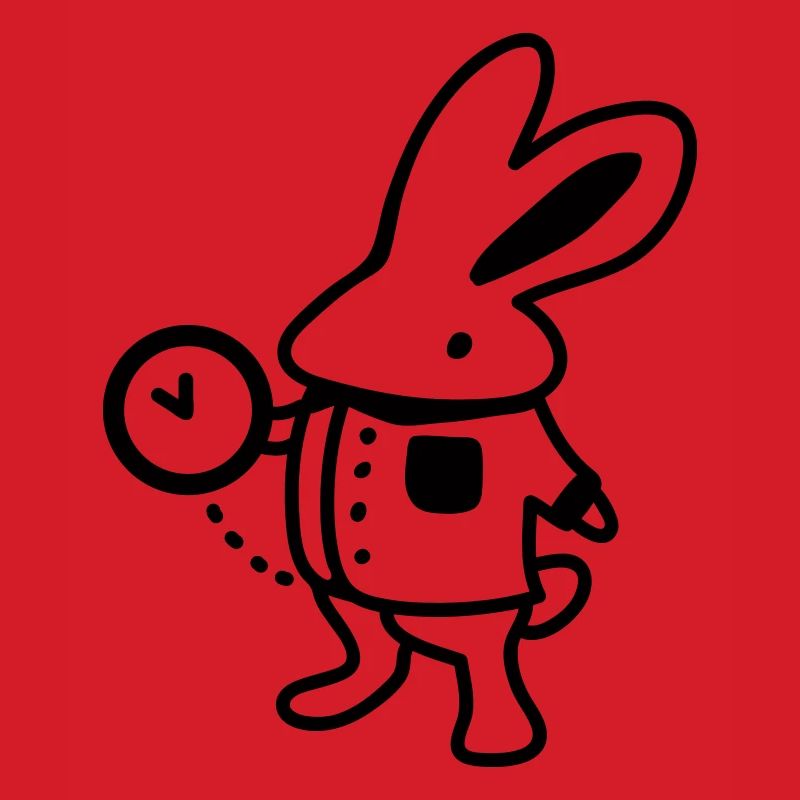 Rabbit + Clock - Line