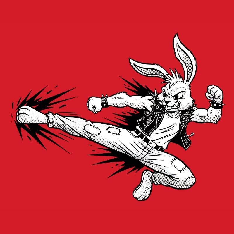 Heavy Metal Easter Bunny Rocker Easter Hardcore Bunny