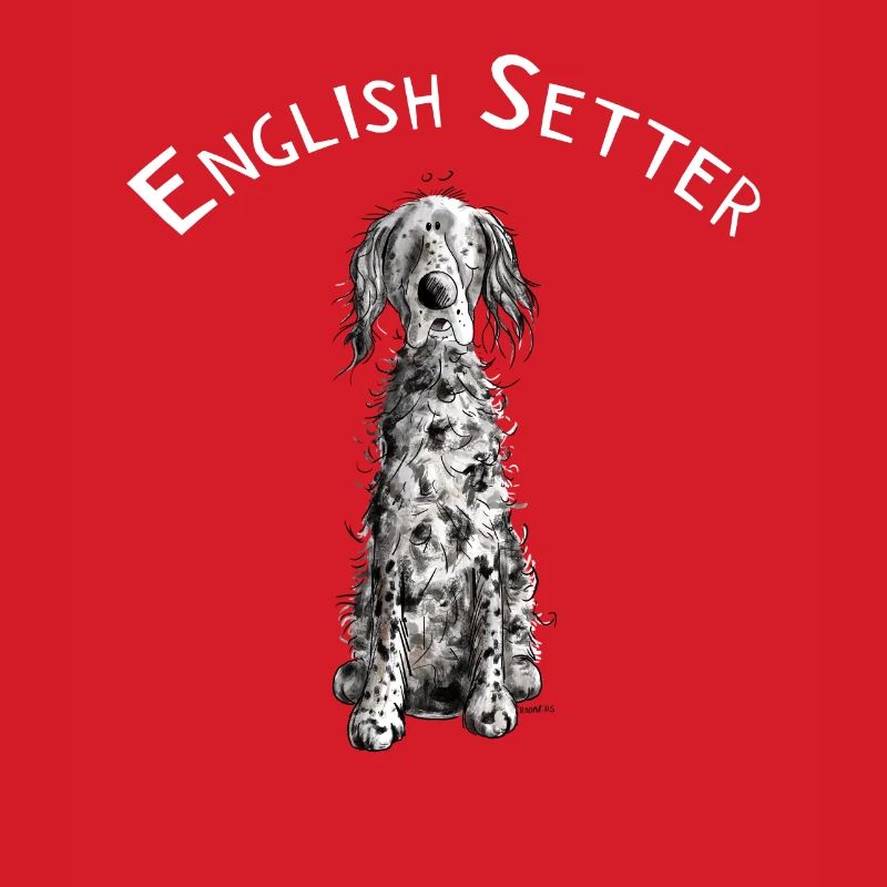 Drolliger Englischer Setter I Hunde Comic Geschenk