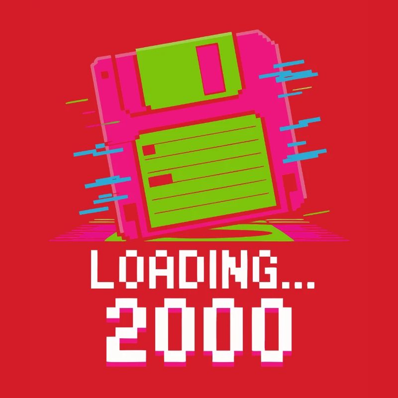 Loading 2000 Disketten-Design Retro Pixel Design