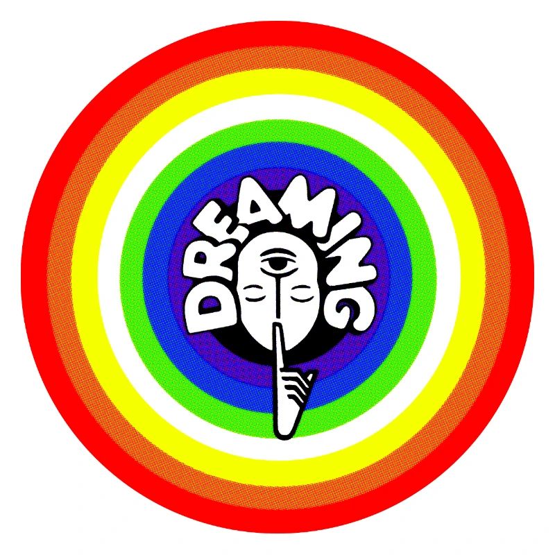 Psst! dreaming dreamer retro rainbow sleeping