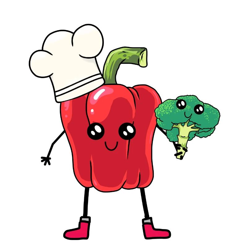 Peppers Cook Broccoli Vegetables Kitchen Culinary Arts