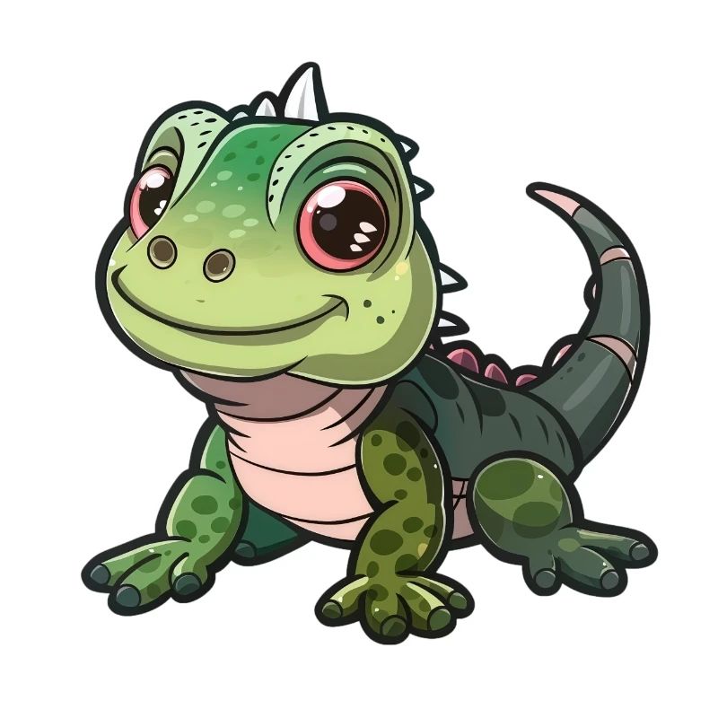 Bébé dragon souriant mignon