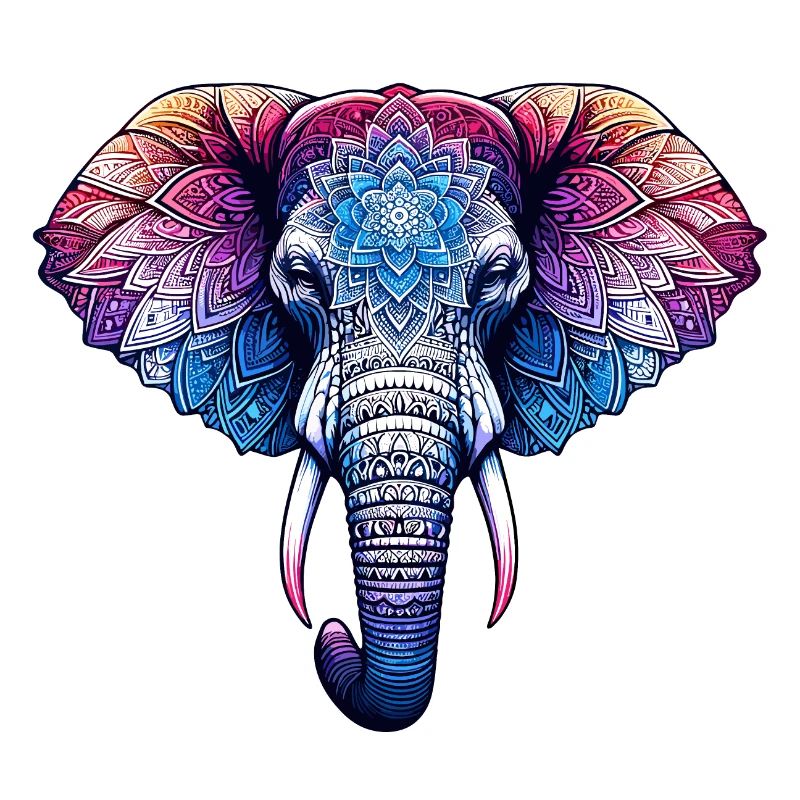 Mystical Elephant Mandala