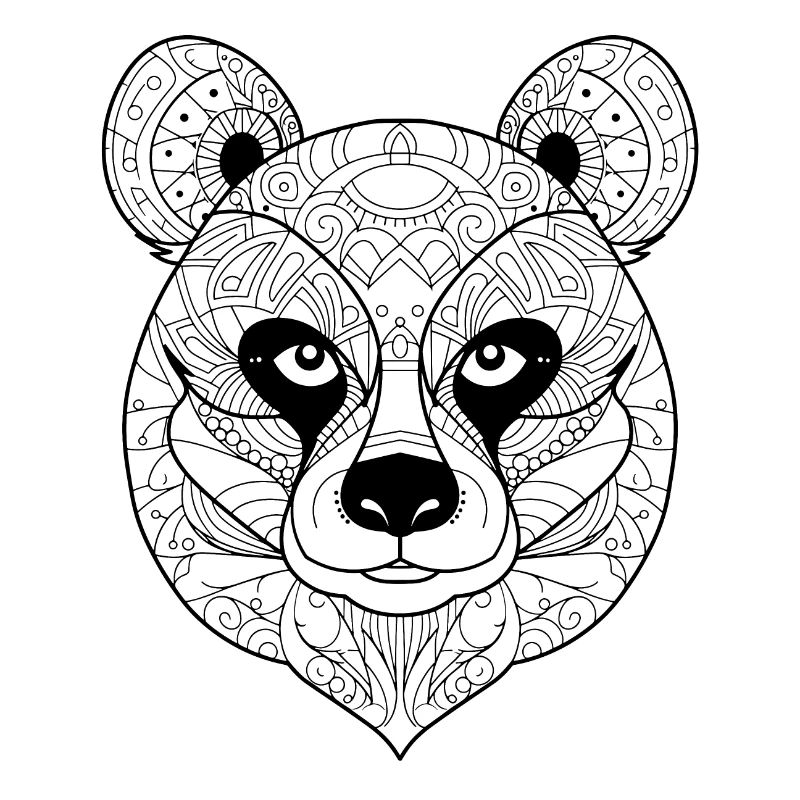 Essence abstraite de Panda : Complexe Line Art Interpr