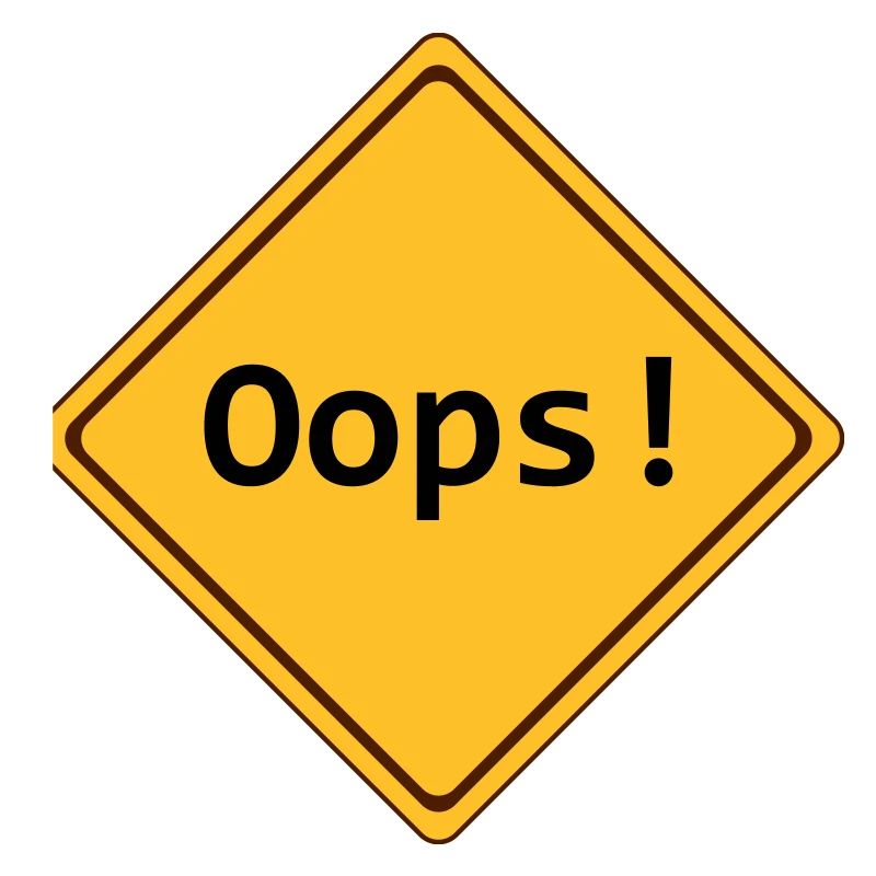 error, oops!, anpassbar