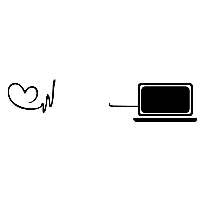 ordinateur portable coeur pulsé pc programmeur