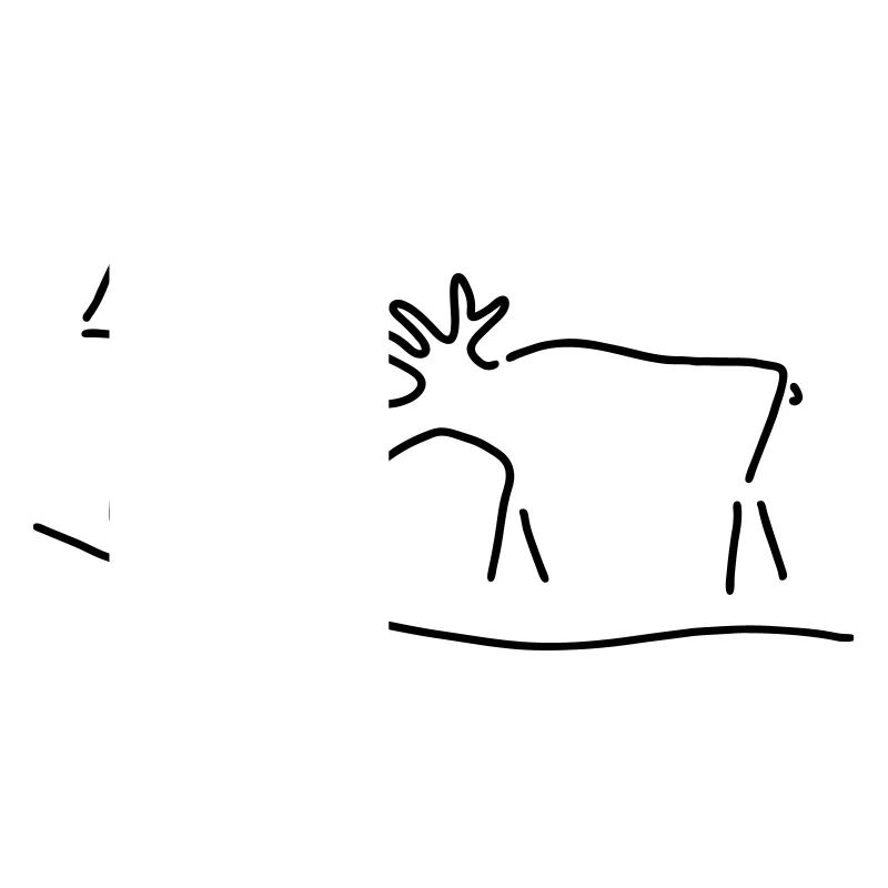 elch mit warnschild